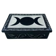 Caja de Piedra Jabón Triple Luna 4\" x 6\"