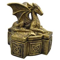 5 Inch Celtic Dragon Box for Storage