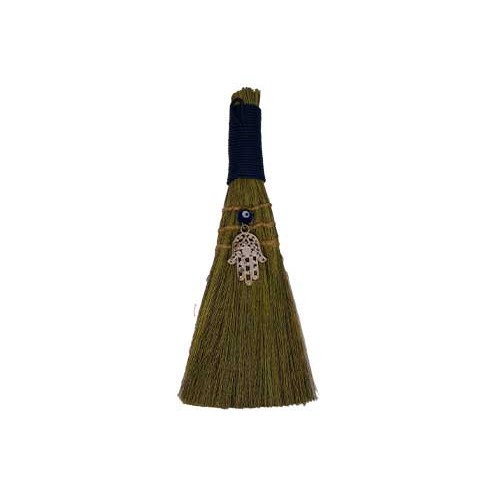 9 Inch Wicca Broom with Fatima Hand