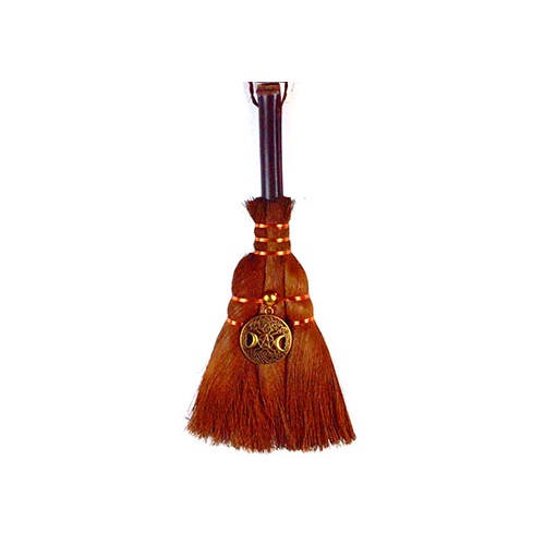 9.5" Celtic Triple Goddess Broom for Cleansing