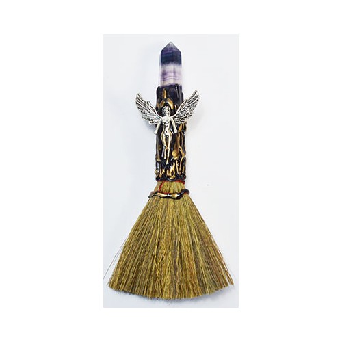 7 1/2" Angel W Crystal Broom