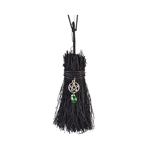 Pentagram Broom for Rituals and Decoration