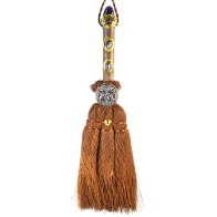 12-Inch Triple Moon Crystal Broom - Spiritual Decor