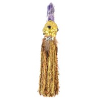 10" Triple Moon Crystal Broom