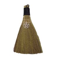 9" Pentagram Broom Cleansing Ritual Tool