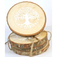 Tree of Life Wooden Coasters Set of 4