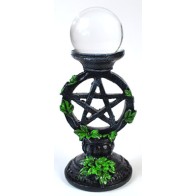 Clear Gazing Ball with Pentagram Stand 50mm