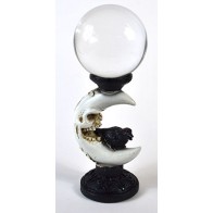 80mm Clear Gazing Ball with Crescent Moon