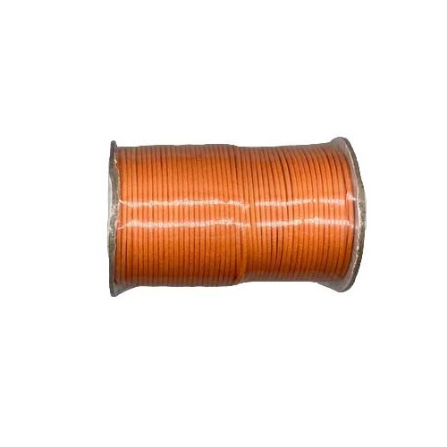 Orange Waxed Cotton Cord 2mm 100 Yards