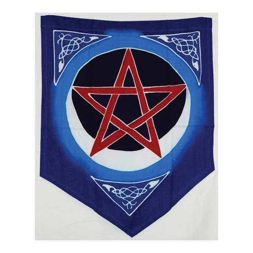 Pentacle Moon Pennant 18" x 16"