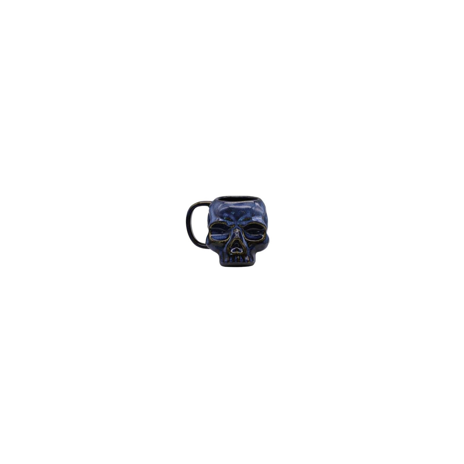 Realistic Skull Design Blue Mug