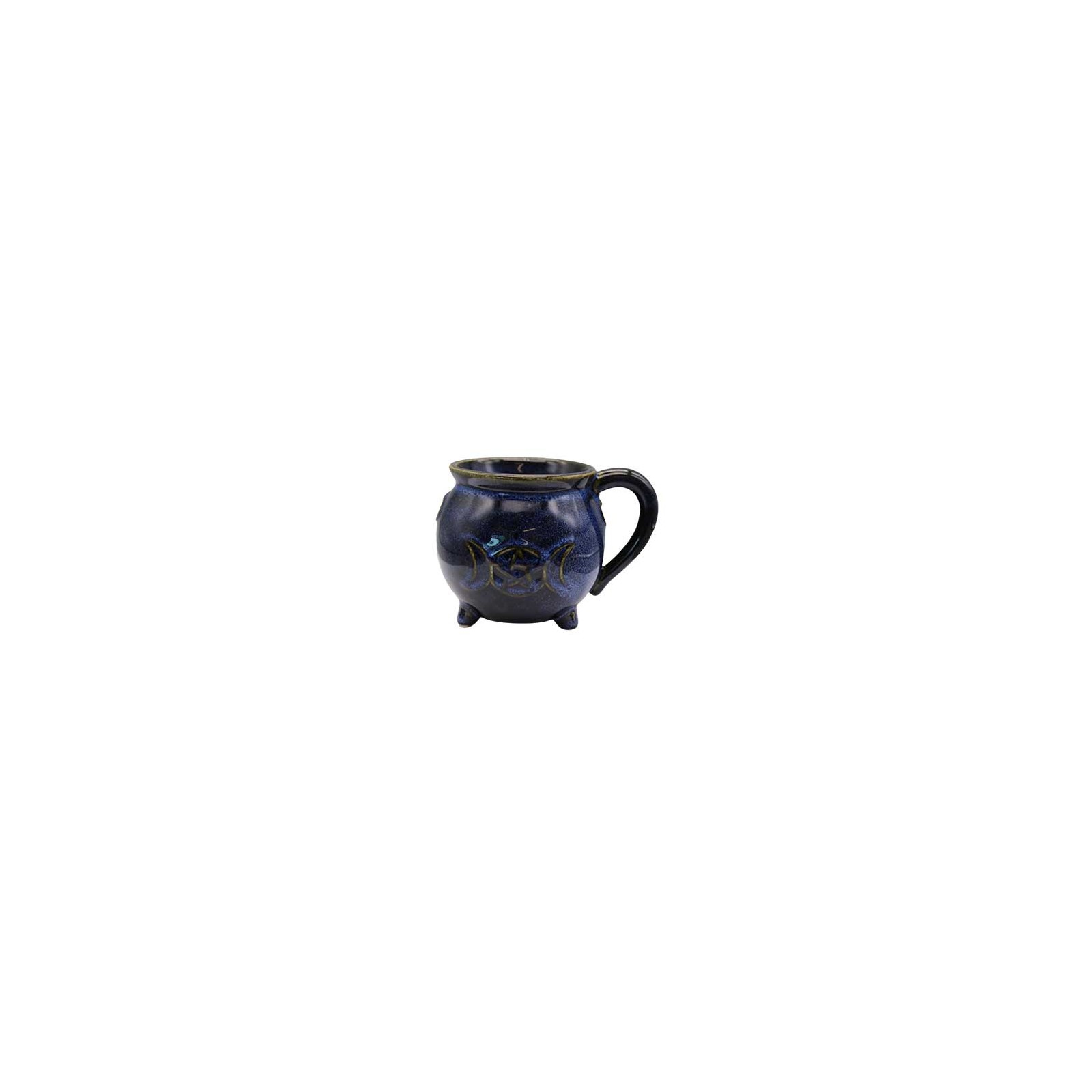 Pentagram Cauldron Blue Mug for Ritual Use