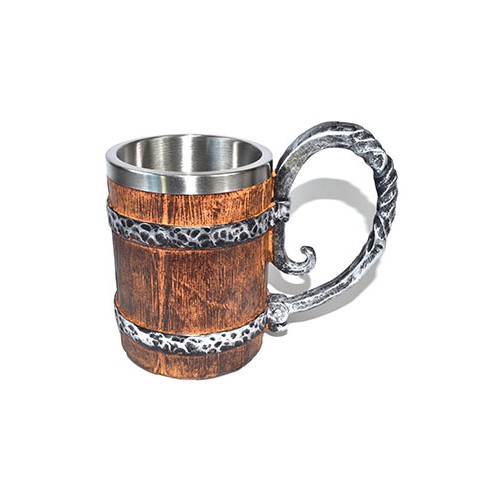 5 Inch Big Brown Barrel Mug