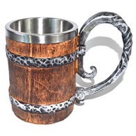 5 Inch Big Brown Barrel Mug