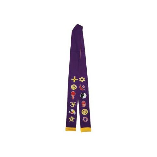 Purple and Gold Interfaith Minister's Stole