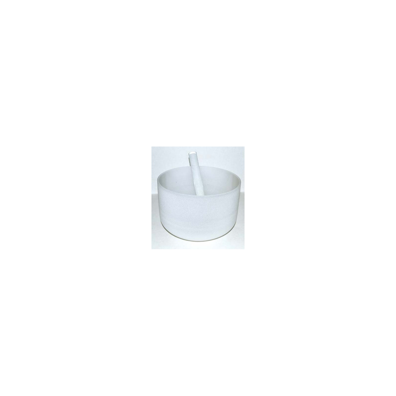 8" Off-White Crystal Singing Bowl for Meditation