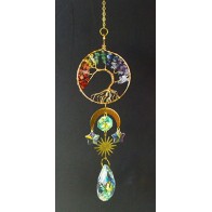 15 Inch 7 Chakra Tree of Life Sun Catcher