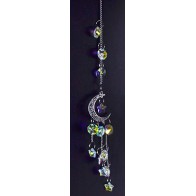 Silver Crescent Sun Catcher for Colorful Rainbows