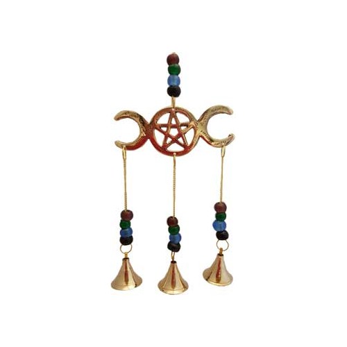 Triple Moon Wind Chime - Goddess Symbol