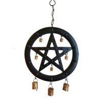 9.5" Black Pentagram Wind Chime