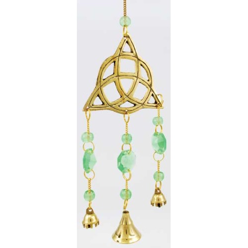 Brass Triquetra Wind Chime for Protection