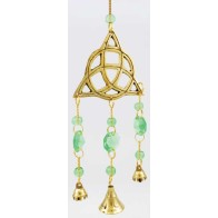 Brass Triquetra Wind Chime for Protection