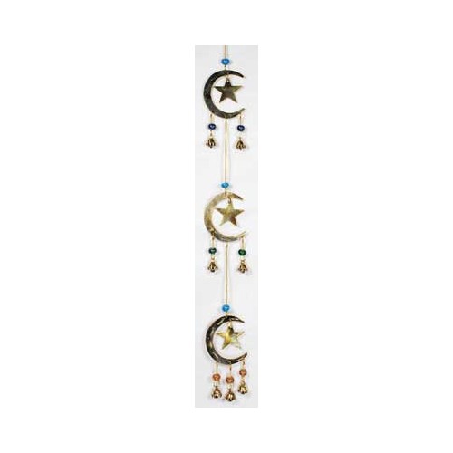 Stars and Moons Brass Wind Chime