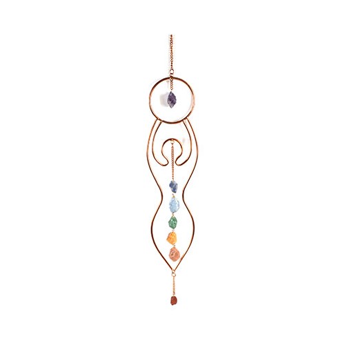 Goddess with Chakra Stones Wall Hanging Art