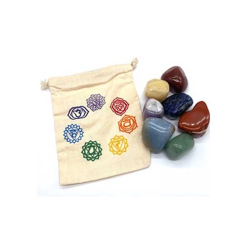 Set de Piedras Pulidas de 7 Chakras - Equilibrio y Sanación