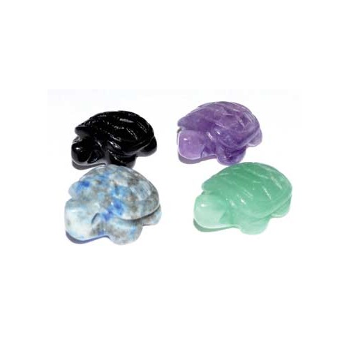 Set of 12 Turtle Stone Beads for Crafting