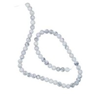 6mm Howlite Stone Beads for Jewelry