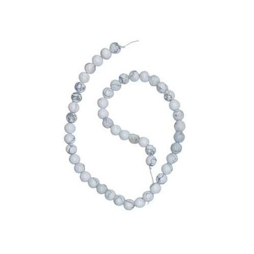 Cuentas de Howlite Blancas de 8mm para Joyería