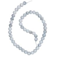 8mm White Howlite Beads for Jewelry