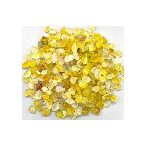 1 lb Yellow Agate Tumbled Chips 5-12mm