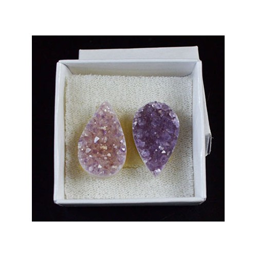 3/4" Amethyst Tear Druse Cabochons