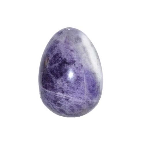 2" Chevron Amethyst Egg for Emotional Healing