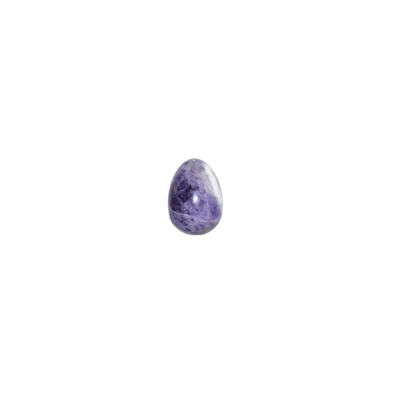 2" Chevron Amethyst Egg for Emotional Healing