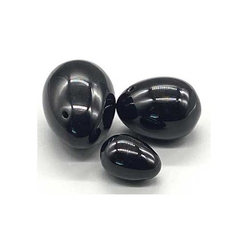 Black Obsidian Yoni Eggs Set of 3