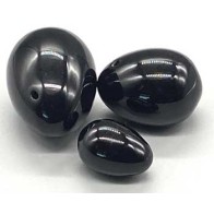 Black Obsidian Yoni Eggs Set of 3