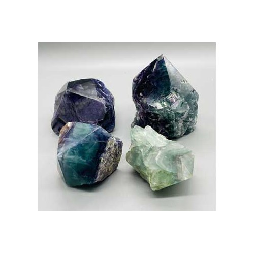 ~7# Flat of Fluorite Polished Points