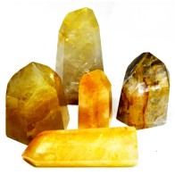 3 Lb Flat of Golden Healer Quartz - Vibrational Healing