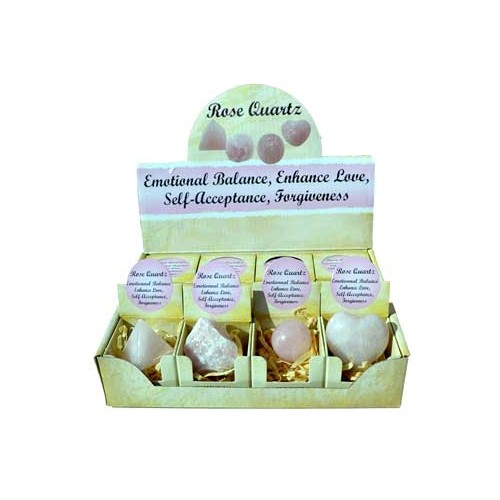 Rose Quartz Gift Box Set 12 Pieces Emotional Healing