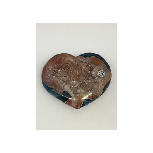 Large Heart Puffed Druze Agate for Love