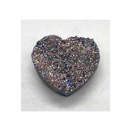 Black Rainbow Druse Heart .6#+ Luxury Decor