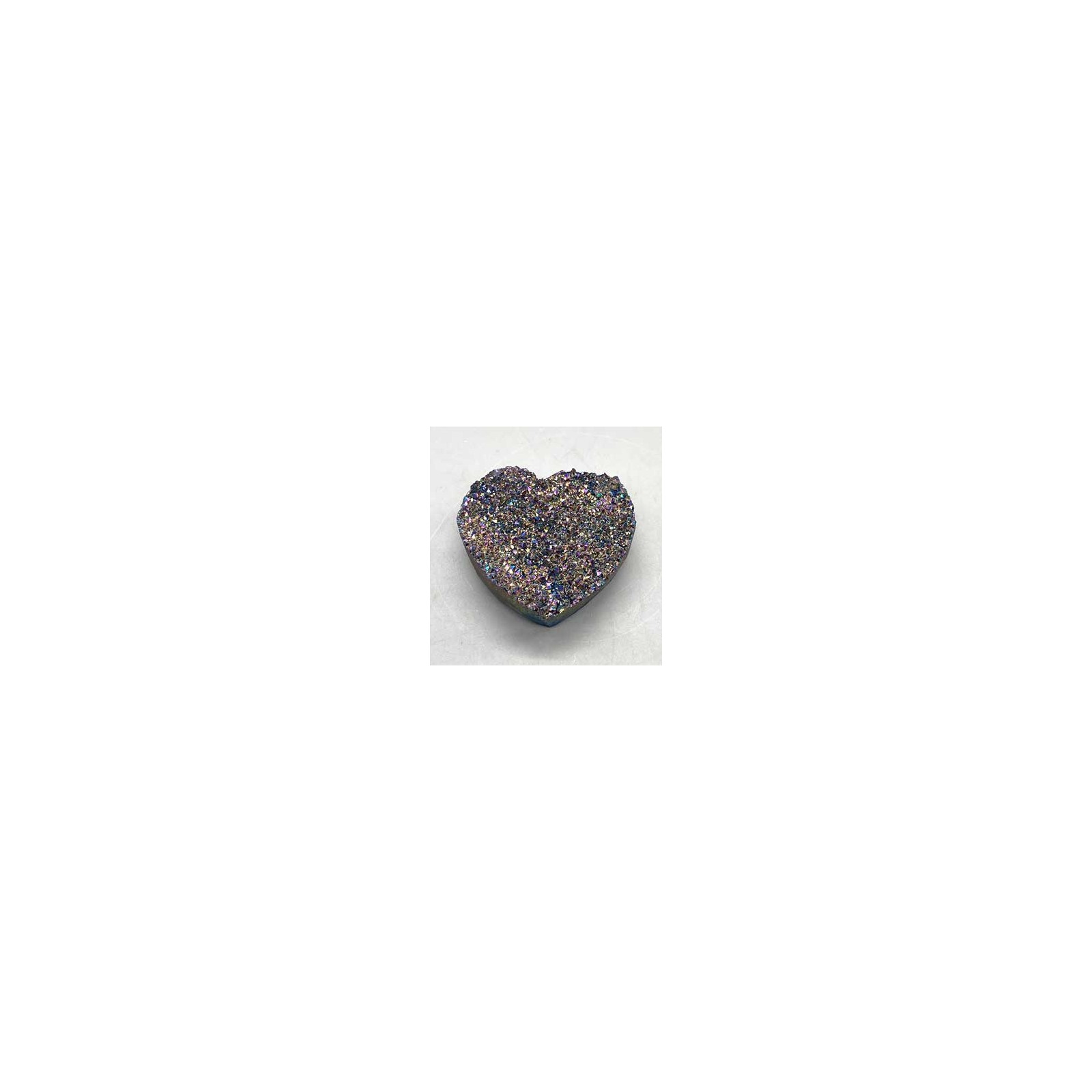 Black Rainbow Druse Heart .6#+ Luxury Decor