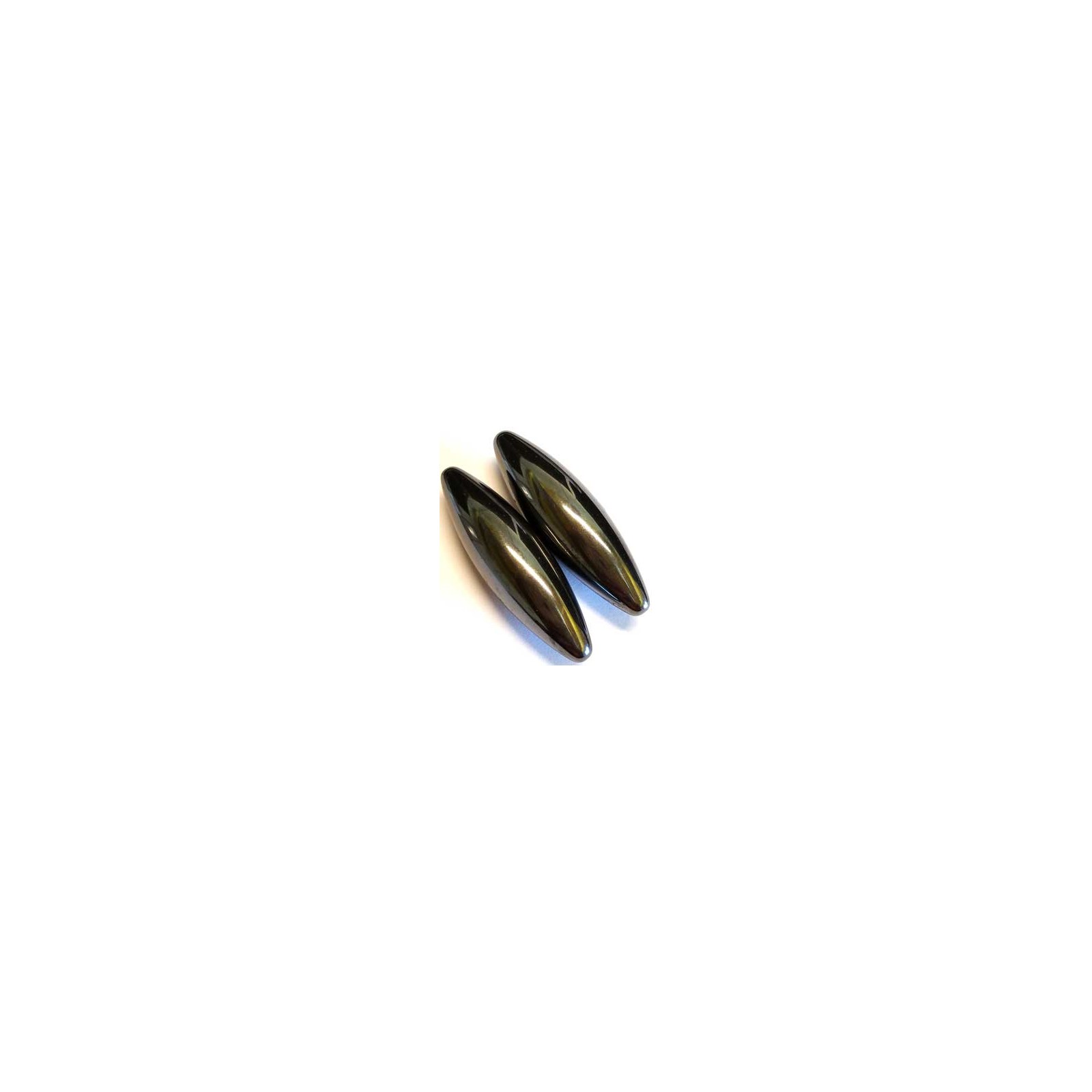 Set of 2 Magnetic Hematite Ovals 60mm