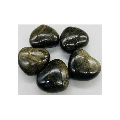 2" Golden Heart Obsidian for Manifestation