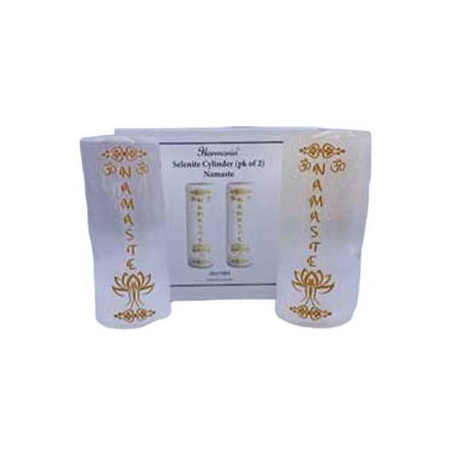 Namaste Selenite Harmonizer Set of 2