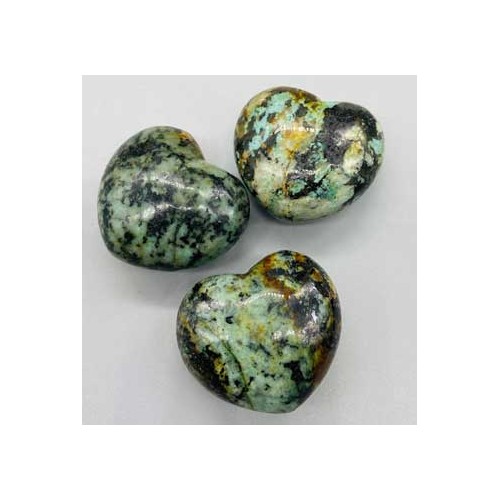 1 3/4" African Turquoise Heart Stone