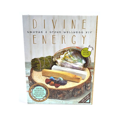 Divine Energy Smudge and Stone Wellness Kit